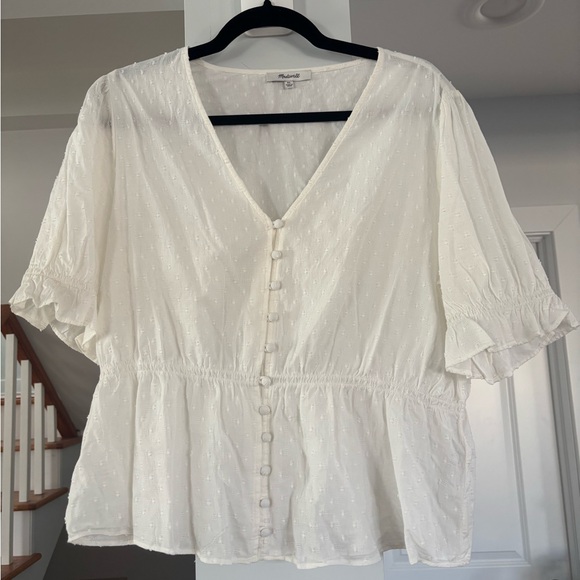 Madewell Tops - Madewell White Blouse - NWOT